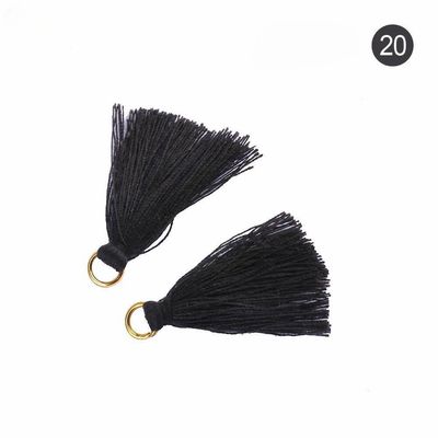 Tassel Baja Berwarna 3cm Dekorasi Pakaian Tassel Benang Baja