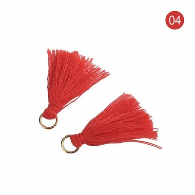 Tassel Baja Berwarna 3cm Dekorasi Pakaian Tassel Benang Baja