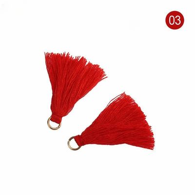 Tassel Baja Berwarna 3cm Dekorasi Pakaian Tassel Benang Baja