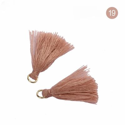 Tassel Baja Berwarna 3cm Dekorasi Pakaian Tassel Benang Baja