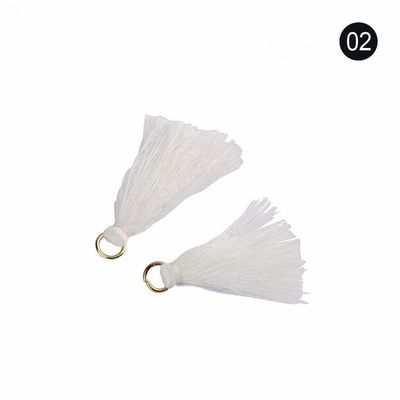 Tassel Baja Berwarna 3cm Dekorasi Pakaian Tassel Benang Baja