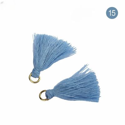 Tassel Baja Berwarna 3cm Dekorasi Pakaian Tassel Benang Baja