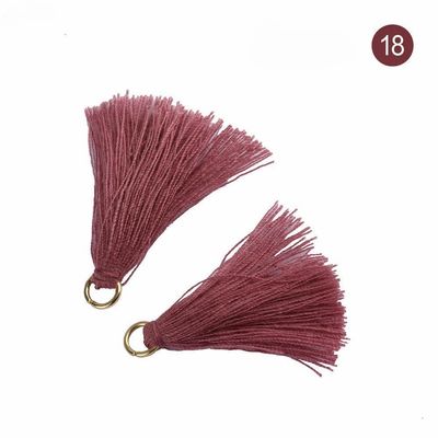 Tassel Baja Berwarna 3cm Dekorasi Pakaian Tassel Benang Baja