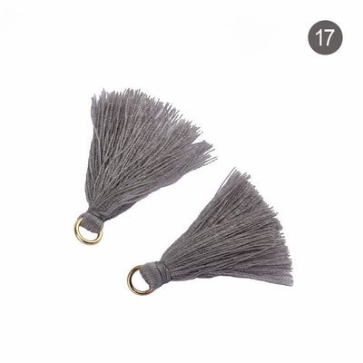 Tassel Baja Berwarna 3cm Dekorasi Pakaian Tassel Benang Baja