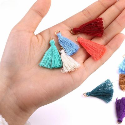 Tassel Baja Berwarna 3cm Dekorasi Pakaian Tassel Benang Baja