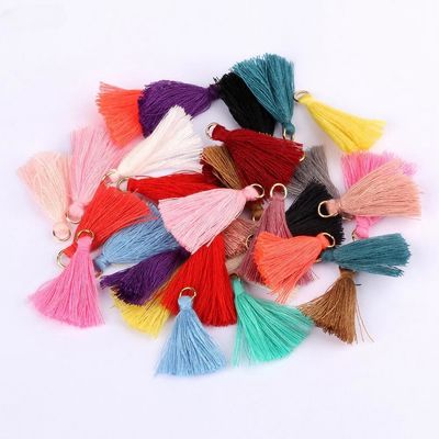 Tassel Baja Berwarna 3cm Dekorasi Pakaian Tassel Benang Baja