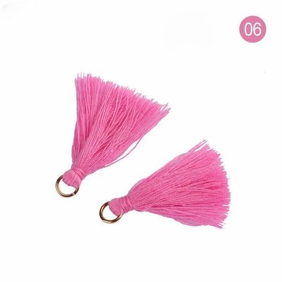 Tassel Baja Berwarna 3cm Dekorasi Pakaian Tassel Benang Baja