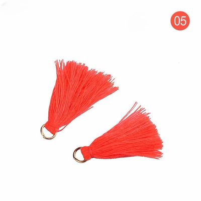 Tassel Baja Berwarna 3cm Dekorasi Pakaian Tassel Benang Baja