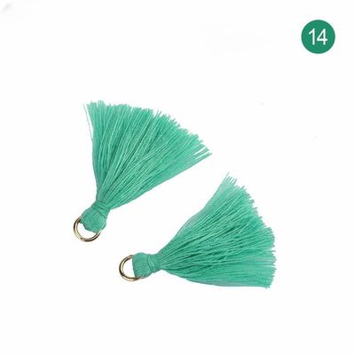 Tassel Baja Berwarna 3cm Dekorasi Pakaian Tassel Benang Baja