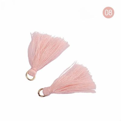 Tassel Baja Berwarna 3cm Dekorasi Pakaian Tassel Benang Baja
