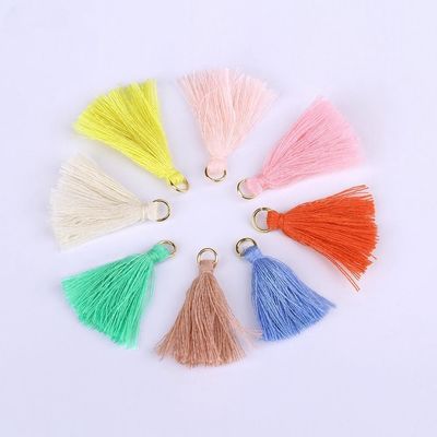Tassel Baja Berwarna 3cm Dekorasi Pakaian Tassel Benang Baja