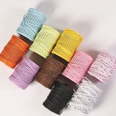 Kawat besi 2mm tali kertas Eco DIY Kabel kertas yang diputar biodegradable