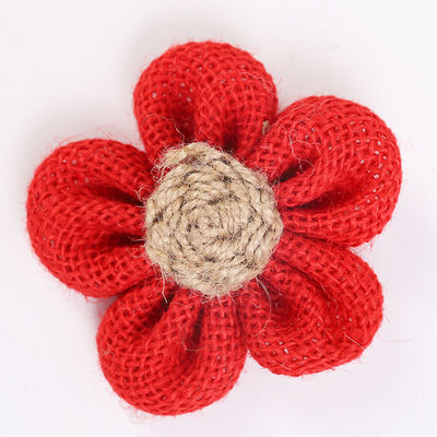 8cm Burlap Ribbon Bunga Diy Orange Hitam Jute Rope Bunga