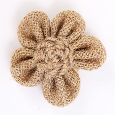 8cm Burlap Ribbon Bunga Diy Orange Hitam Jute Rope Bunga