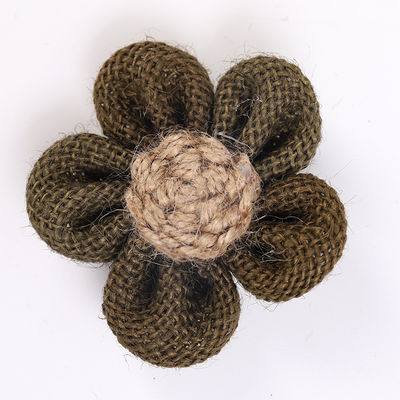 8cm Burlap Ribbon Bunga Diy Orange Hitam Jute Rope Bunga