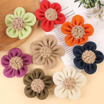 8cm Burlap Ribbon Bunga Diy Orange Hitam Jute Rope Bunga