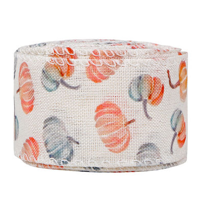 Hari Bersyukur Ribbon Caplap Cetak 63mm Ribbon Katun Pribadi
