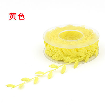 Polyester Leaf Ribbon Ultrasonic Red Poly Ribbon Untuk Dekorasi Pernikahan