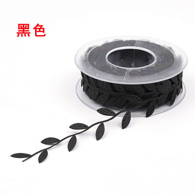 Polyester Leaf Ribbon Ultrasonic Red Poly Ribbon Untuk Dekorasi Pernikahan