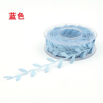 Polyester Leaf Ribbon Ultrasonic Red Poly Ribbon Untuk Dekorasi Pernikahan