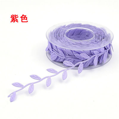 Polyester Leaf Ribbon Ultrasonic Red Poly Ribbon Untuk Dekorasi Pernikahan
