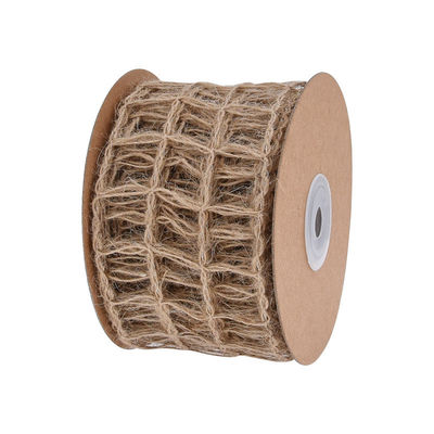 Ribbon Burlap Hijau Kerongkongan 63mm Ribbon Kain Burlap ISO14001