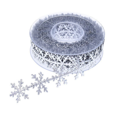 25mm Ultrasonik Snow Ribbon Untuk Pohon Natal Perak Emas Warna