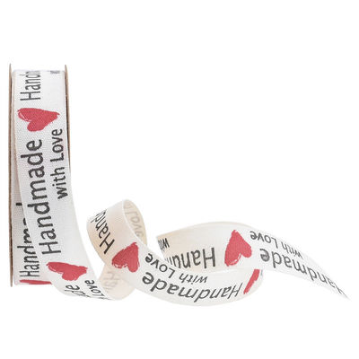 15mm*10m Bunga Burlap Ribbon OEM ODM Custom Printed Ribbon Rolls