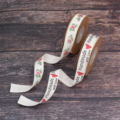 15mm*10m Bunga Burlap Ribbon OEM ODM Custom Printed Ribbon Rolls