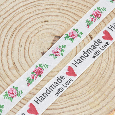 15mm*10m Bunga Burlap Ribbon OEM ODM Custom Printed Ribbon Rolls