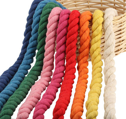 DIY Colored Cotton Macrame Cord 20mm Colored Cotton Rope Untuk Kerajinan