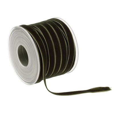 10mm*20Y Elastic Velvet Ribbon Pink Velvet Wired Ribbon ISO9001