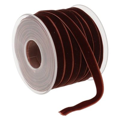 10mm*20Y Elastic Velvet Ribbon Pink Velvet Wired Ribbon ISO9001