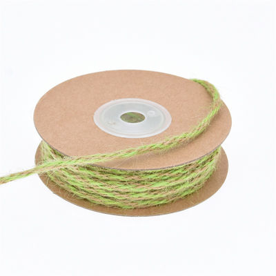 Daun hijau gelap pita burlap 2mm-15mm*10y pita kawat jute