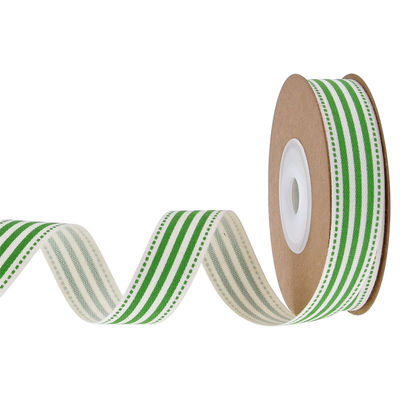 15mm*3y Christmas Gift Ribbon Printed White Cotton Ribbon Untuk Hadiah