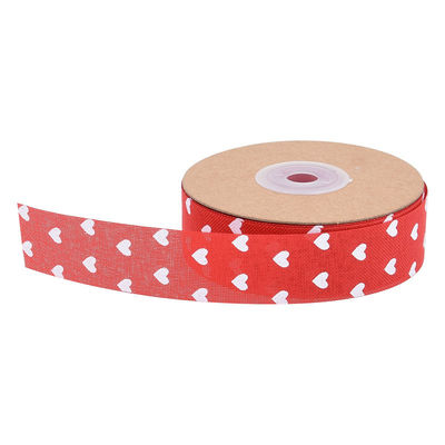 25mm*10y Ribbon Printed Burlap Ribbon Custom Printed Ribbon By The Yard
