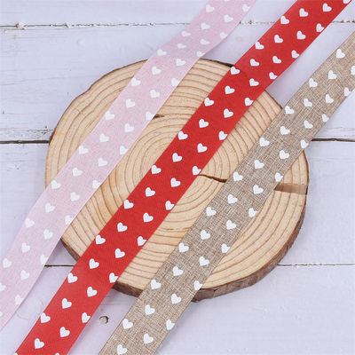 25mm*10y Ribbon Printed Burlap Ribbon Custom Printed Ribbon By The Yard