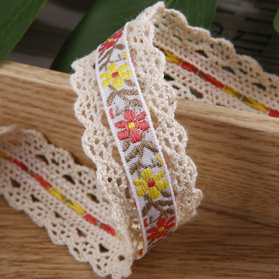2.5cm Dasi Flroal Flroal Jacquard Ribbon Gift Packing Polyester Ribbon untuk Pengemasan