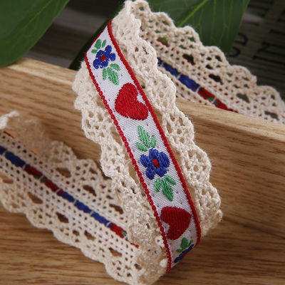 2.5cm Dasi Flroal Flroal Jacquard Ribbon Gift Packing Polyester Ribbon untuk Pengemasan