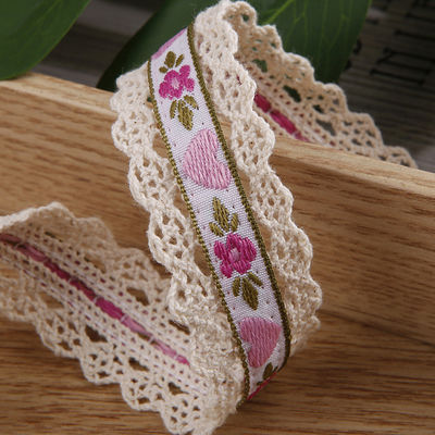 2.5cm Dasi Flroal Flroal Jacquard Ribbon Gift Packing Polyester Ribbon untuk Pengemasan