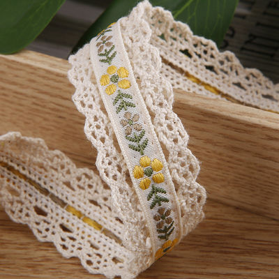 2.5cm Dasi Flroal Flroal Jacquard Ribbon Gift Packing Polyester Ribbon untuk Pengemasan