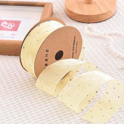 4cm*18m Shinny Diamond Polyester Organza Ribbon Ribbon Hadiah Berkualitas Tinggi