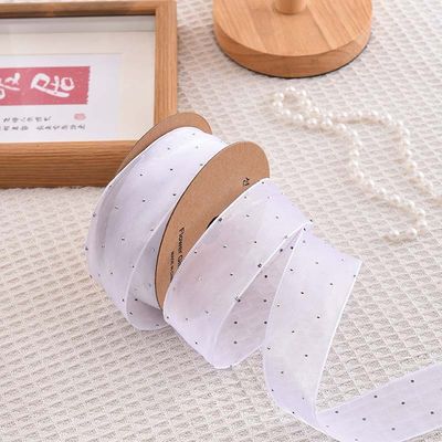 4cm*18m Shinny Diamond Polyester Organza Ribbon Ribbon Hadiah Berkualitas Tinggi