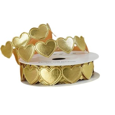 1.5cm*9m 2.5cm*9m Heart Shape Valentine's Day Polyester Gift Ribbon Untuk Kemasan Hadiah Mewah