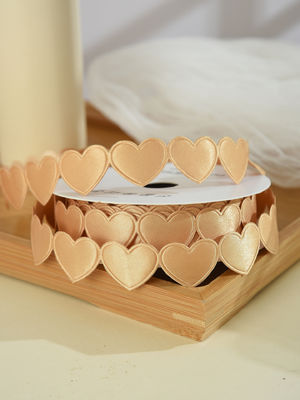 1.5cm*9m 2.5cm*9m Heart Shape Valentine's Day Polyester Gift Ribbon Untuk Kemasan Hadiah Mewah