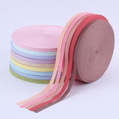 5mm-50mm*50y Herringbone Woven Cotton Ribbon Ribbon yang disesuaikan