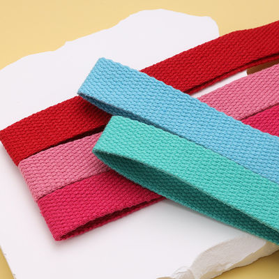 20mm-50mm Tepak Polyester Cotton Webbing Tas Sekolah Tas ransel Tas Tangan Canvas Strap Warna Padat Rantai Tenun Biasa