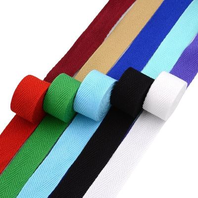 20mm*50y Herringbone Woven Cotton Ribbon untuk aksesoris pakaian Webbing