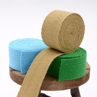 20mm*50y Herringbone Woven Cotton Ribbon untuk aksesoris pakaian Webbing