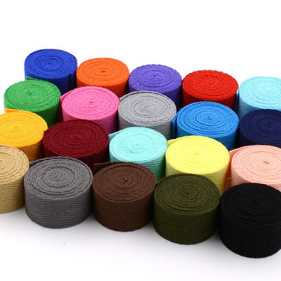 20mm*50y Herringbone Woven Cotton Ribbon untuk aksesoris pakaian Webbing